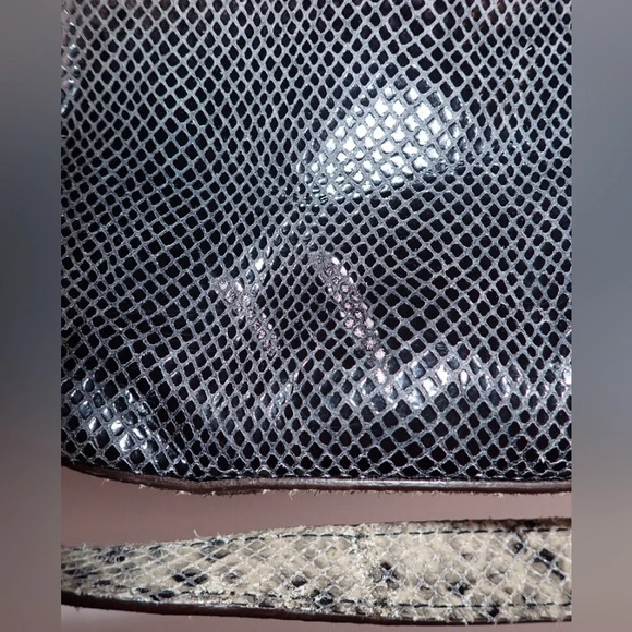 Michael Kors Ombré Hamilton Leather Snakeskin Embossed Satchel Shoulder Bag - Picture 2 of 15